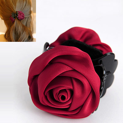 Elegant Claret-red Rose Shape Decorated Simple Design