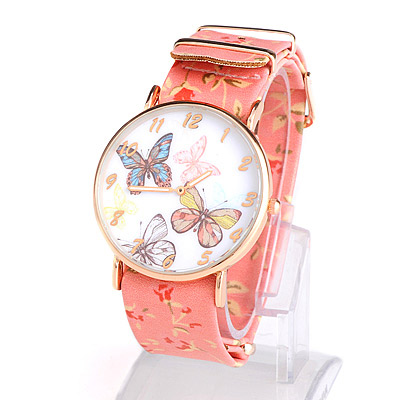 Brilliant Pink Butterfly Pattern Simple Design