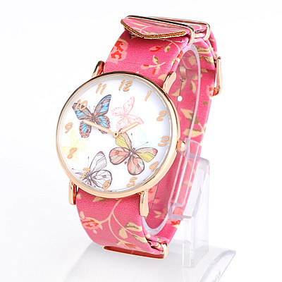 Brilliant Plum Red Butterfly Pattern Simple Design
