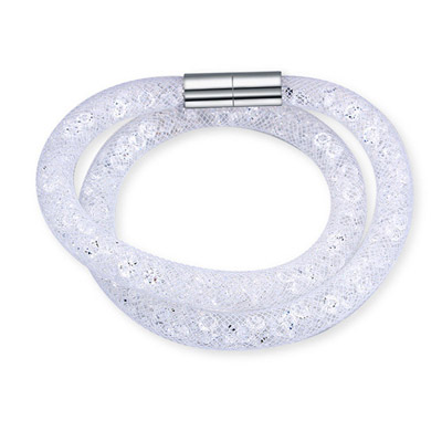 Energie White Grid Decorated Double Layer Design Alloy Fashion Bracelets