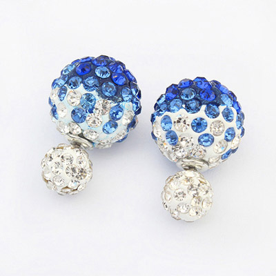 Uniqe Blue Diamond Decorated Round Shape Design