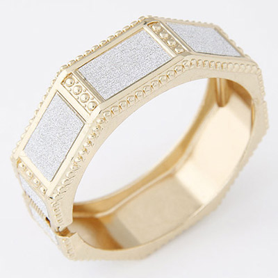 Exaggerated Gold Color Geometrical Shape Simple Design  Alloy Fashion Bangles