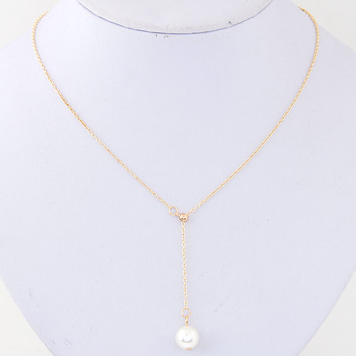 Exquisite Gold Color Pearl Pendant Decorated Simple Design