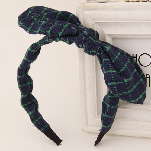 Sweet Green+blue Bowknot Decorated Simple Design  Fabric Hair band hair hoop