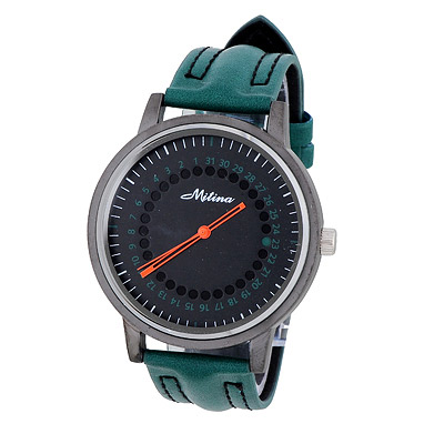 Fashion Green Circular Hole Decorated Simple Design  Alloy Men's Watches