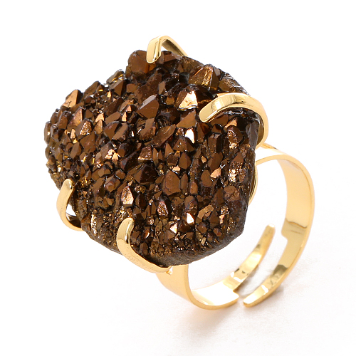 Personality Brown Irregular Stone Decorated Simple Design