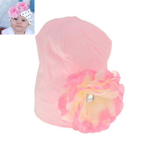 Fashion Pink Flower&diamond Decorated Simple Design