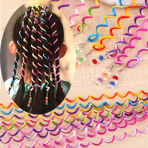 Fashion Multi-color Spiral Shape Design Simple Beads Hair Accessories (1pcs)