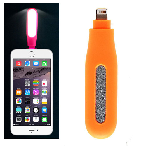 Fashion Orange Pure Color Design Portable Mini Led Fill Light Artifact (iphone5/6/6s/plus)