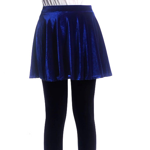 Fashion Sapphire Blue Pure Color Decorated Simple Short Pleated Skirt