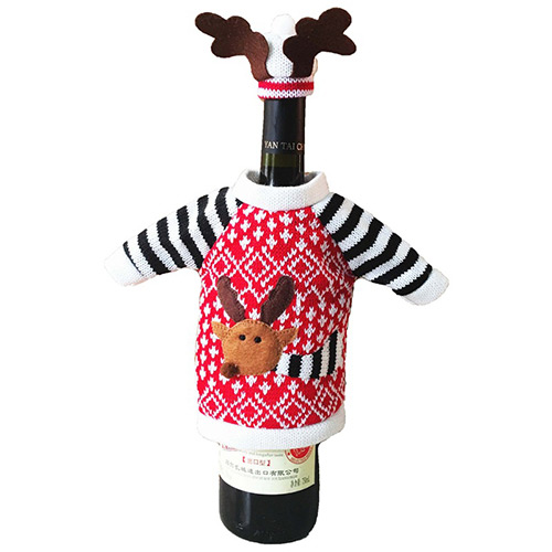 Lovely Red Cartoon Pattern Decorated Snowman Design Simple Wine Cooler
