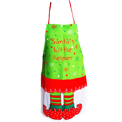 Lovely Red+white Snowflake&letter Pattern Decorated Color Matching Simple Apron