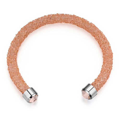Personality Orange Metal Round Decorated Pure Color Simple Bracelet