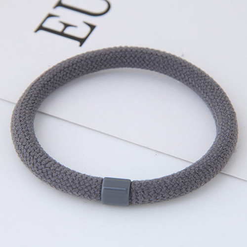 Fashion Gray Round Shape Decorated Pure Color Simple Hair Band