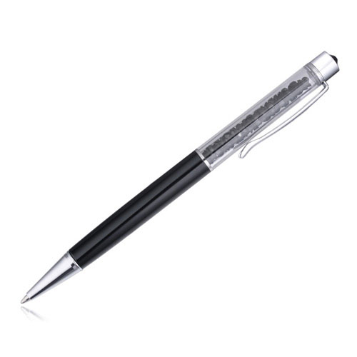 Fashion Black Diamond Decorated Color Matching Design Simple Memorial Pen