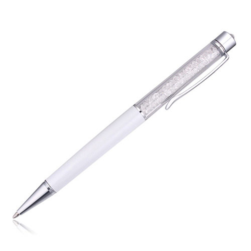Fashion White Diamond Decorated Color Matching Design Simple Memorial Pen