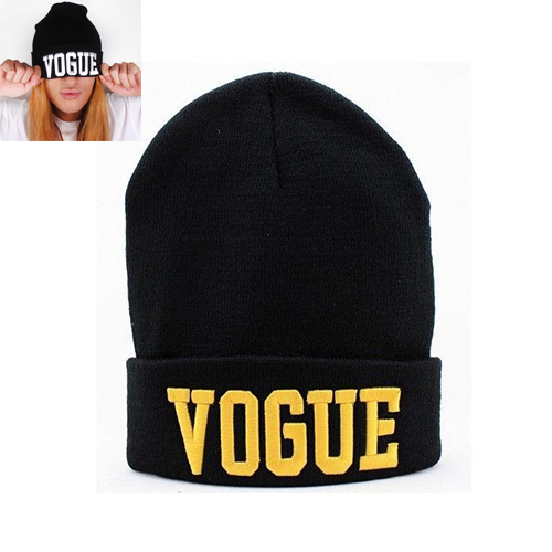 Fashion Black+yellow Vogue Letter Decorated Pure Color Simple Hat