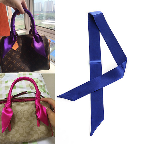 Fashion Navy Pure Color Decorated Simple Bag Strip &scarf