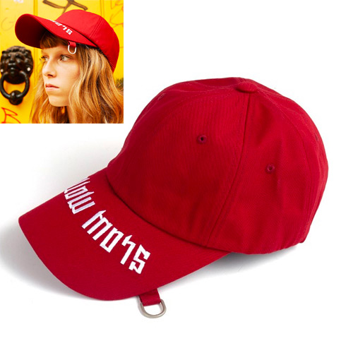 Fashion Claret-red Letter Shape Embroidery Decorated Simple Hat