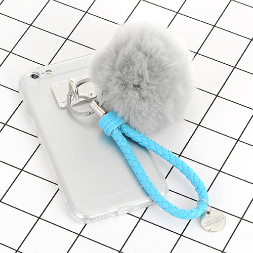 Cute Gray Fuzzy Ball Decorated Iphone7 Simple Case
