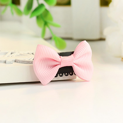 Fashion Pink Bowknot Decorated Pure Color Simple Hair Clip