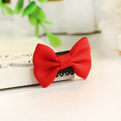 Fashion Red Bowknot Decorated Pure Color Simple Hair Clip