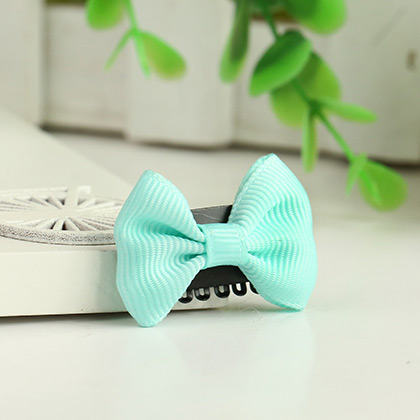 Fashion Blue Bowknot Decorated Pure Color Simple Hair Clip