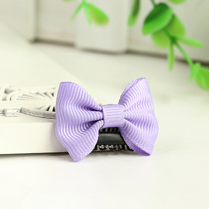 Fashion Purple Bowknot Decorated Pure Color Simple Hair Clip