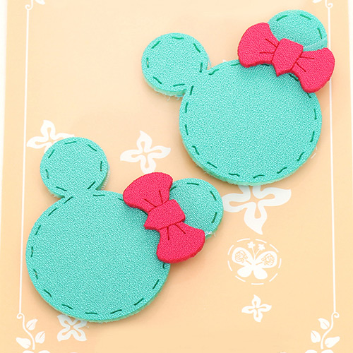 Fashion Blue Bowknot Decorated Mice Shape Simple Hair Sticky