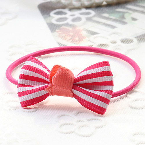 Fashion Plum Red Grid Pattern Decorated Bowknot Decorated Hair Band