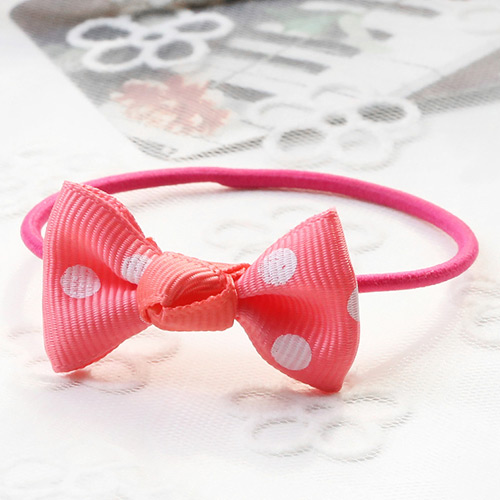 Fashion Plum Red Dot Pattern Decorated Bowknot Decorated Hair Band