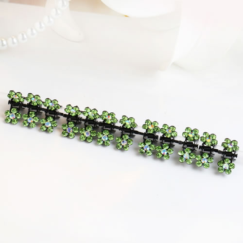 Sweet Green Flower Shape Decorated Simple Design Hair Clip (12pcs)