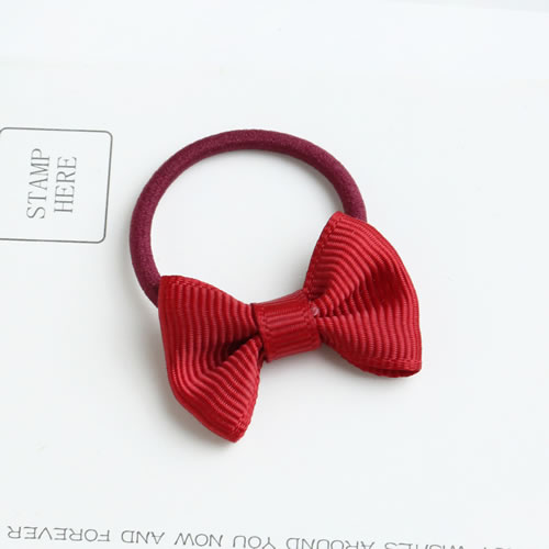Sweet Claret-red Bowknot Shape Decorated Pure Color Hair Band