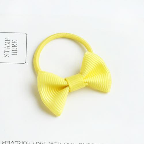 Sweet Yellow Bowknot Shape Decorated Pure Color Hair Band