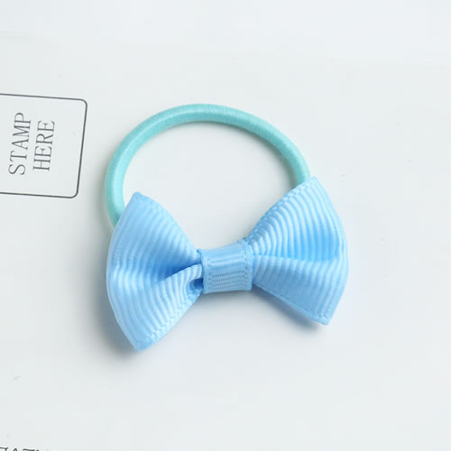 Sweet Light Blue Bowknot Shape Decorated Pure Color Hair Band