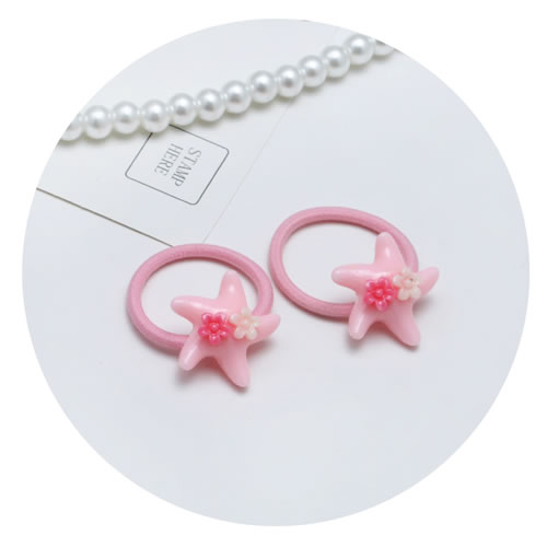 Sweet Pink Starfish Shape Decorated Simple Hair Band(2pcs)