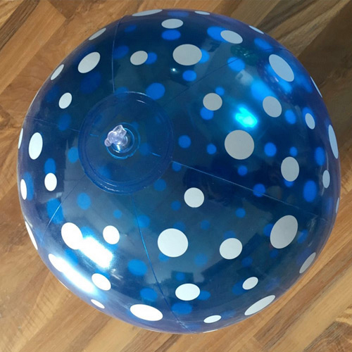 Fashion Blue Round Dot Shape Decorated Simple Aerated Beach Ball