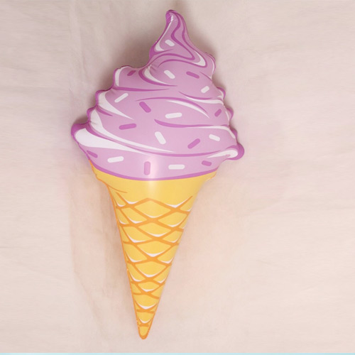 Fashion Purple Ice Cream Shape Decorated Simple Aerated Beach Ball