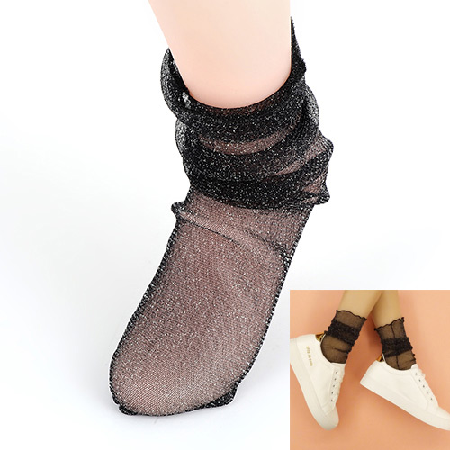 Trendy Plated Color Transparent Socks Of Sexy Style