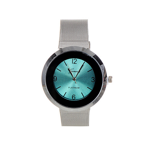Fashion Green Color Matching Decorated Round Dail Shape Watch