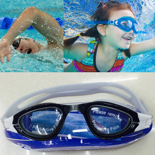 Fashion Black Letter Pattern Decorated Simple Plano Swimming Goggles