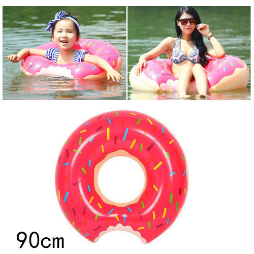 Cute Pink Doughnut Shape Decorated Simple Large Swim Ring