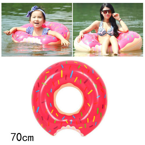 Cute Pink Doughnut Shape Decorated Simple Large Swim Ring