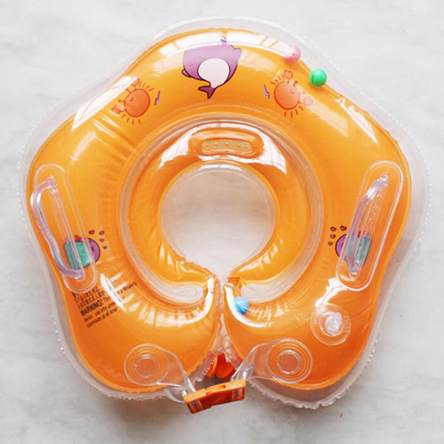 Fashion Orange Cartoon Pattern Decorated Simple Infant Swim Ring