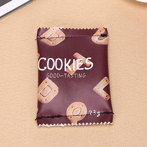 Fashion Dark Brown Biscuit Pattern Decorated Square Shape Simple Handbag