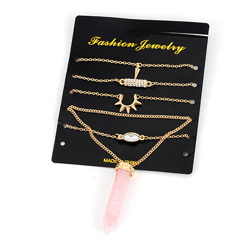 Fashion Gold Color Arrow Decorated Color Matching Simple Bracelet (5pcs)