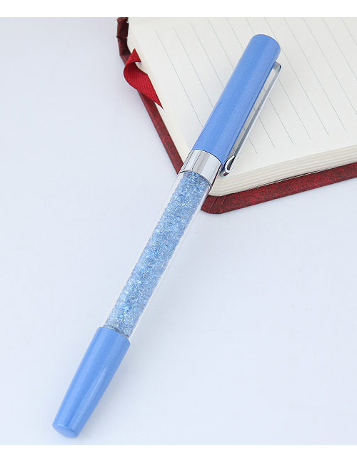 Fashion Blue Macadamn Shape Decorated Simple Gel Pen