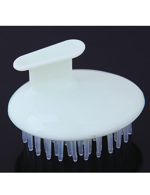 Fashion White Pure Color Decorated Round Shape Design Simple Massage Comb