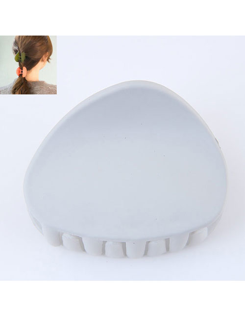 Fashion Light Gray Triangle Shape Decorated Pure Color Hair Clip