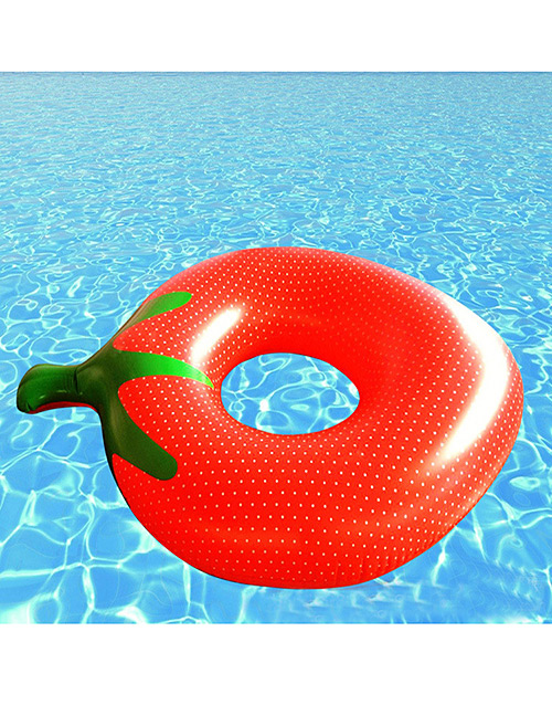 Lovely Red Strawberry Shape Decorated Simple Hollow Out Swim Ring